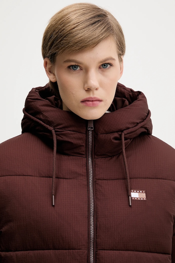 Tommy Jeans rövid kabát barna DW0DW21625
