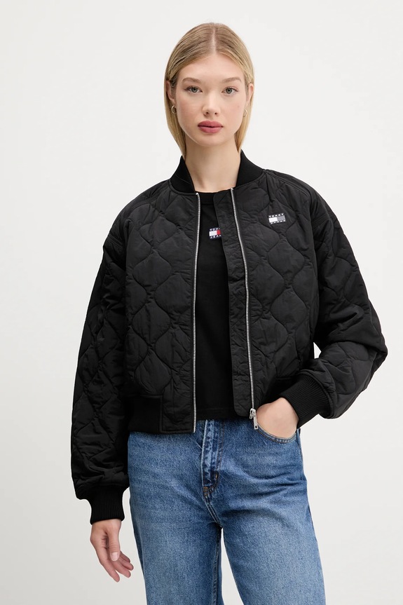 Bomber jakna Tommy Jeans Planet friendly crna DW0DW21631