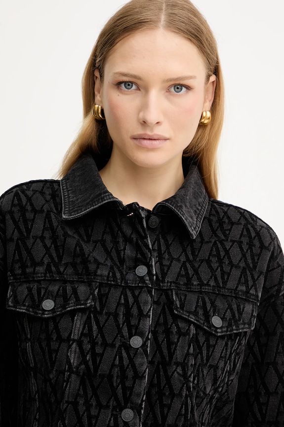 Rifľová bunda Armani Exchange čierna XW000819.AF16092