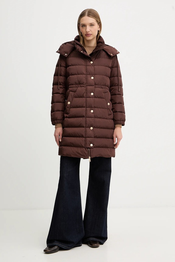 Páperová bunda Weekend Max Mara CERBERO oversize hnedá 2525496052600