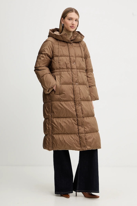 Páperová obojstranná bunda Weekend Max Mara NOVAK zateplené hnedá 2525496082600