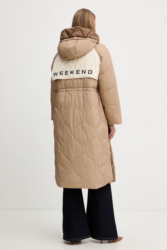 Páperová obojstranná bunda Weekend Max Mara NOVAK 2525496082600 hnedá
