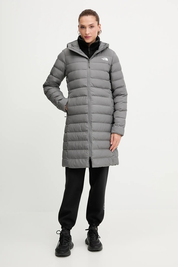Jakna The North Face Aconcagua s kapuljačom siva NF0A88TA0UZ1