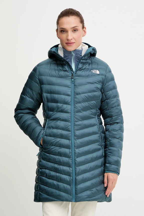 Bunda The North Face Huila jemné zateplenie tyrkysová NF0A8DW7BQ51