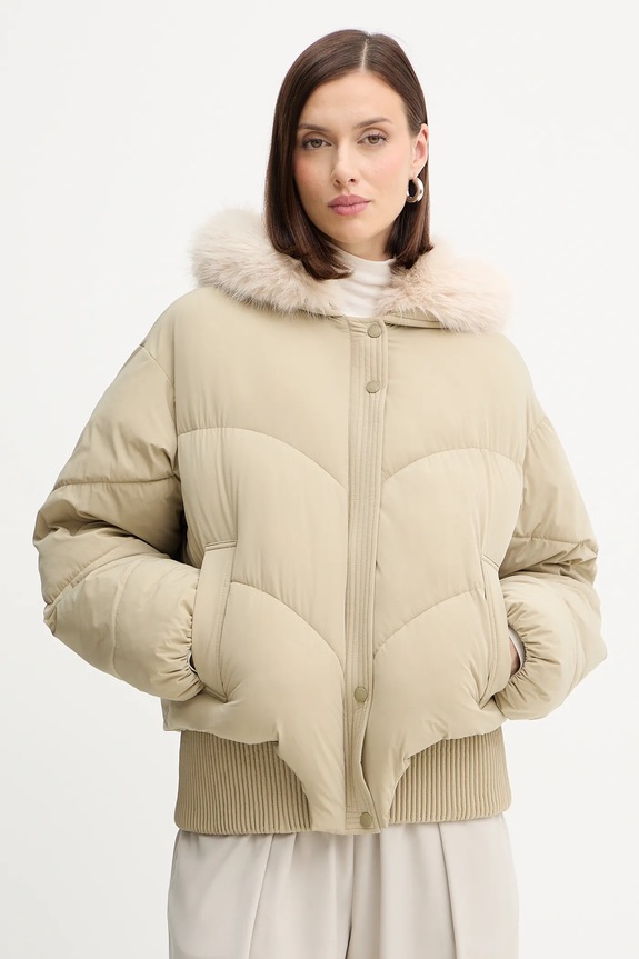 Jakna Patrizia Pepe s kapuljačom bež 2O0186.A674