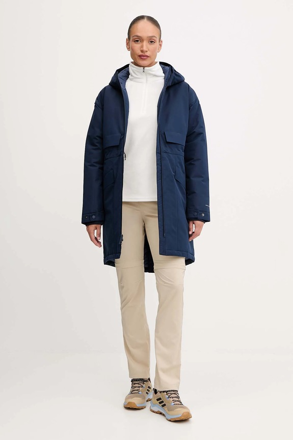 Páperová športová bunda Columbia Juniper 2134882 tmavomodrá AW25