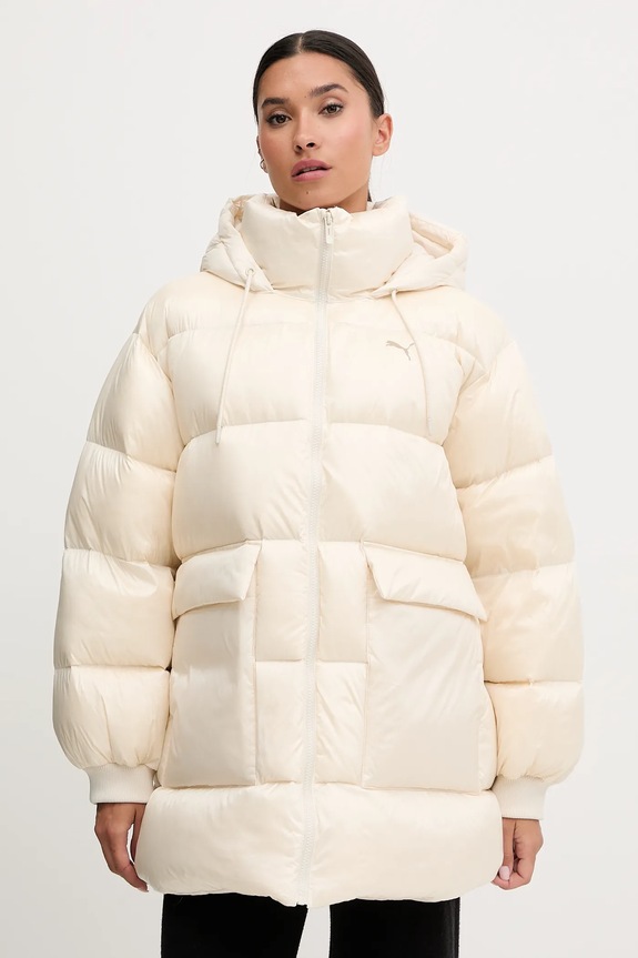 Pernata jakna Puma Planet friendly bež 688389.D