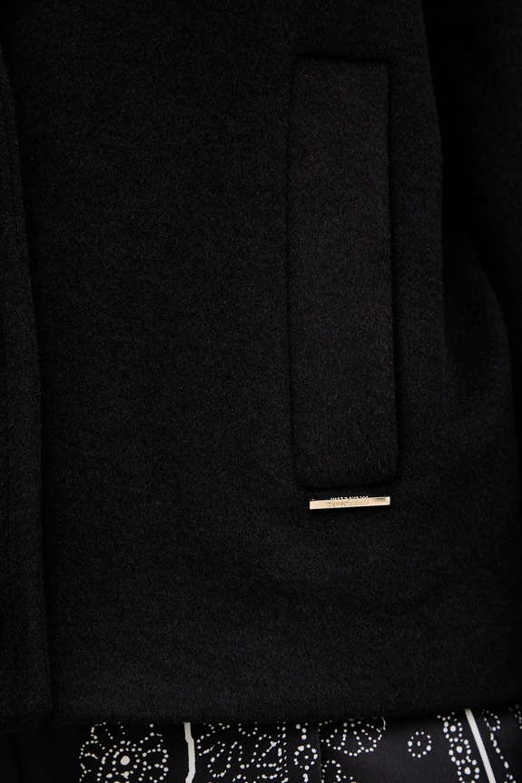 Kabát s příměsí vlny Just Cavalli 79PAT441.CNY13 černá