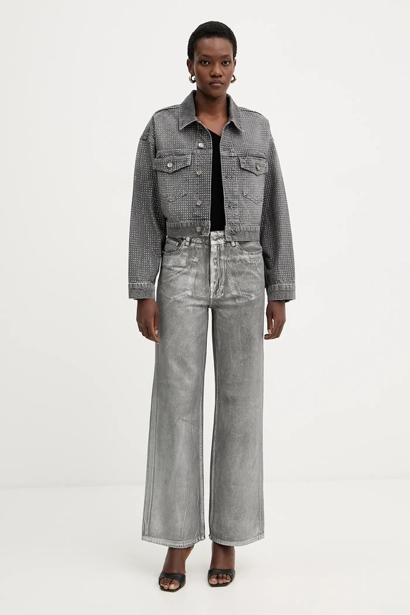 Liu Jo giacca di jeans UF5088.D5020 grigio AW25
