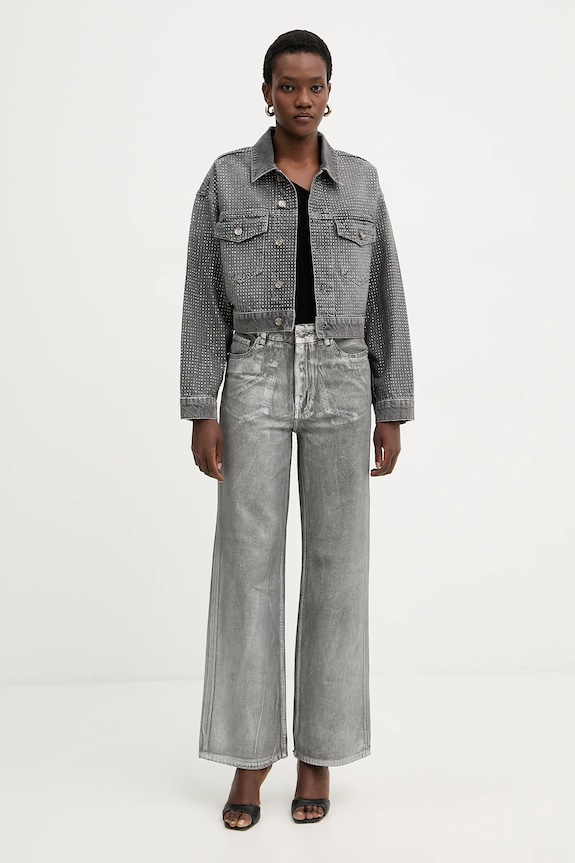 Liu Jo giacca di jeans UF5088.D5020 grigio AW25