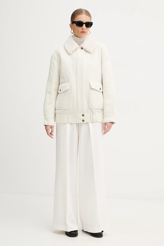 Menčestrová bunda ERMANNO Firenze 57TD034E91 béžová AW25