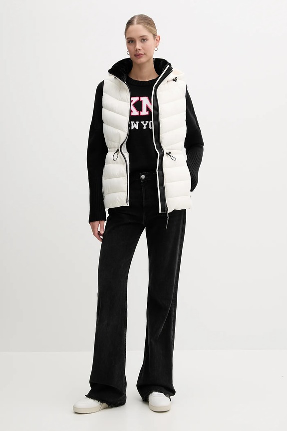 Dkny bezrękawnik DLEMPS56 beżowy AW25