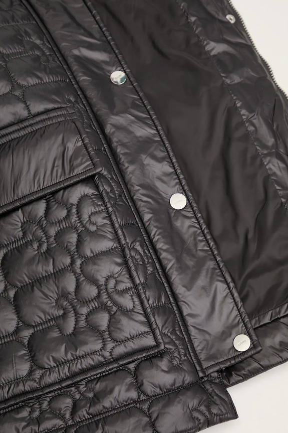 GANNI kurtka Shiny Quilt Midi W0343