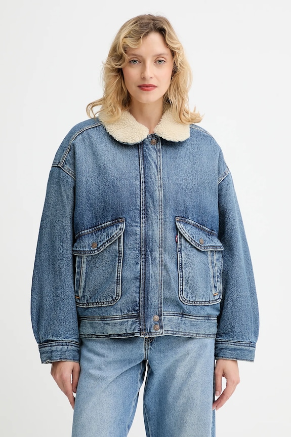 Levi's kurtka jeansowa pozostałe granatowy 003JF