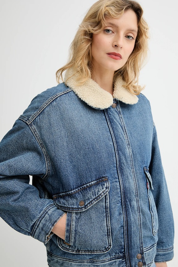Levi's kurtka jeansowa granatowy 003JF