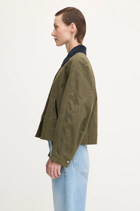 A.P.C. cotton jacket Veste Becca COHIL.F02990 green AW25