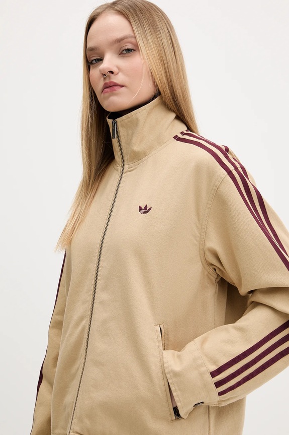adidas Originals geacă de bumbac bej KF2312