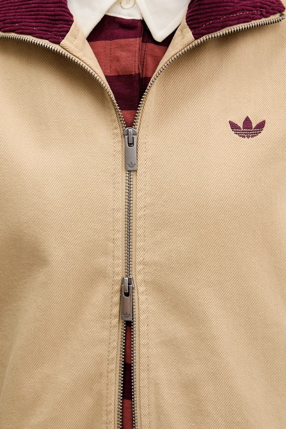 adidas Originals geacă de bumbac KF2312 bej