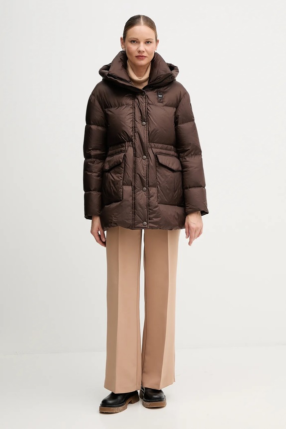 Μπουφάν με επένδυση από πούπουλα Blauer CHELSEA BLDB03175 καφέ AW25