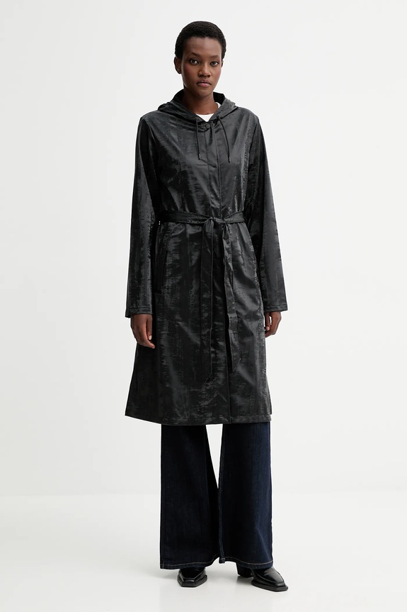Bunda Rains 12040 A-Line Longer W Jacket nezateplené čierna 12040.