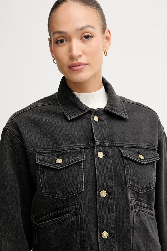 Rifľová bunda Pepe Jeans čierna PL40243329W0