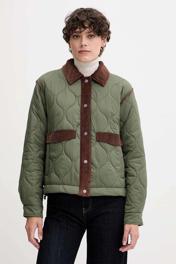 Bunda Pepe Jeans jemné zateplenie zelená PL4024342