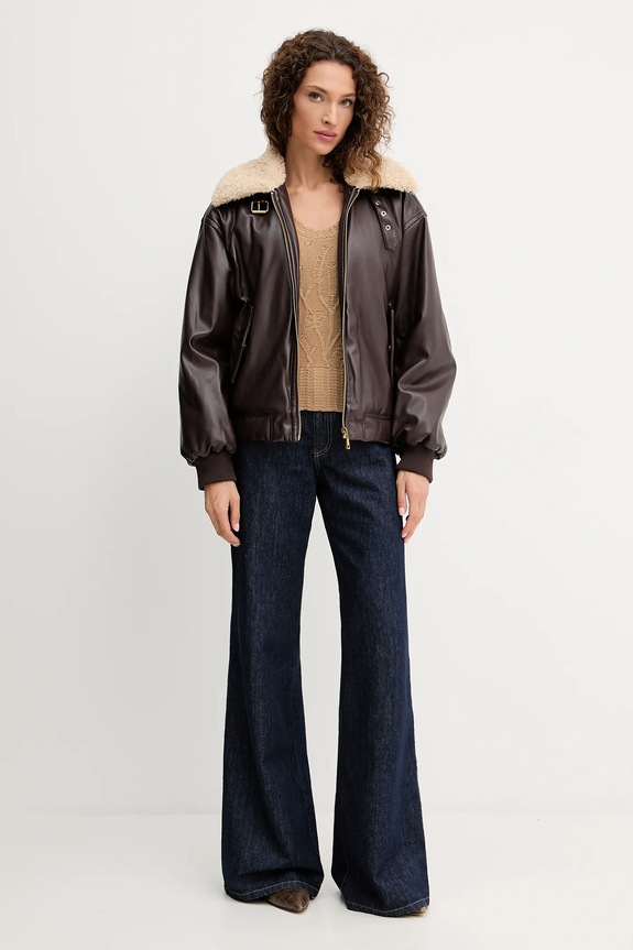 Twinset kurtka 252LI2FBB brązowy AW25