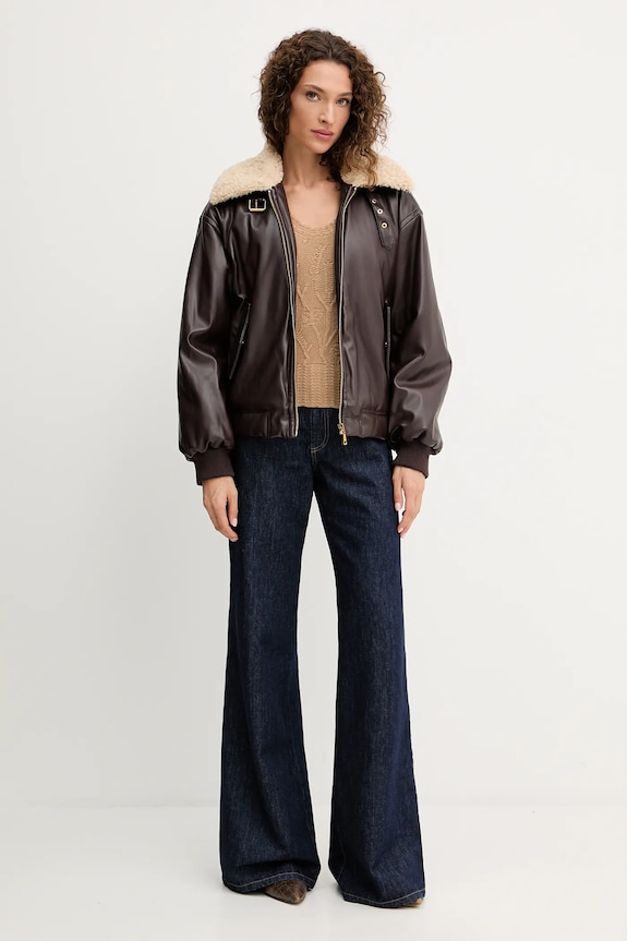 Twinset kurtka 252LI2FBB brązowy AW25