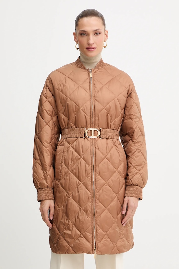 Twinset kurtka bez kaptura brązowy 252TP2130