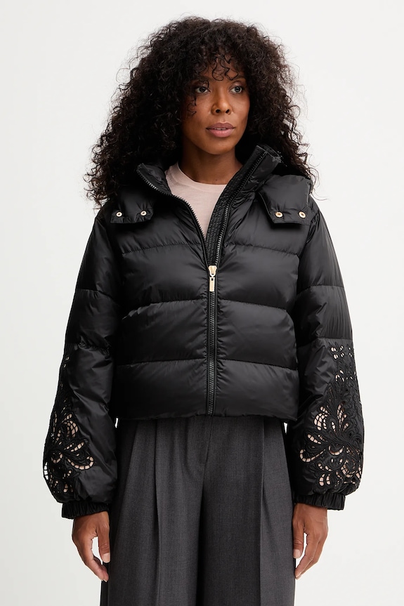Twinset kurtka puchowa pozostałe czarny 252TP2431
