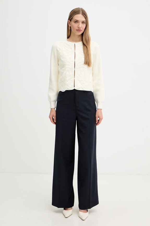 Twinset kardigan z dodatkiem wełny 252TT3453 beżowy AW25