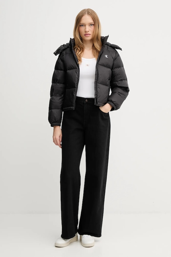 Calvin Klein Jeans geacă de puf LV047D501G negru AW25