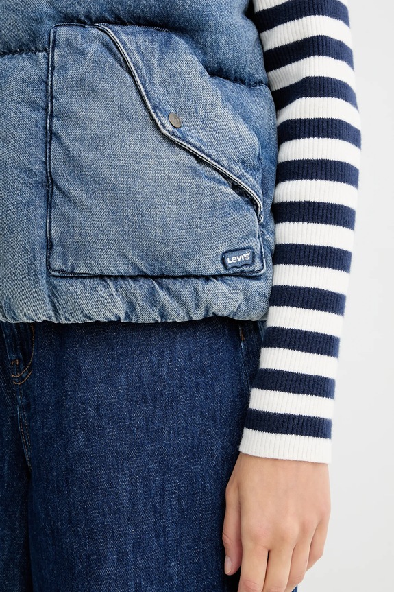 Levi's gilet in piuma blu A8526.0005
