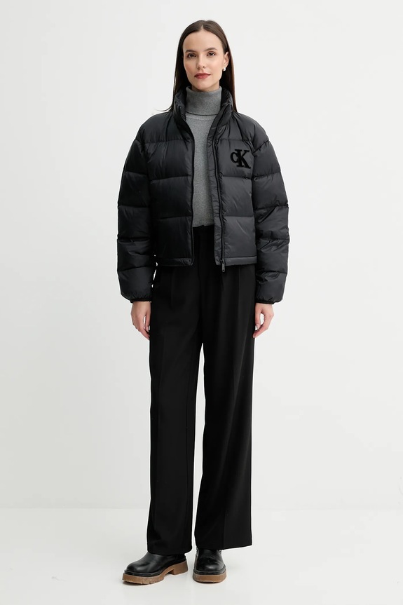 Pernata jakna Calvin Klein Jeans LV047D503G crna AW25