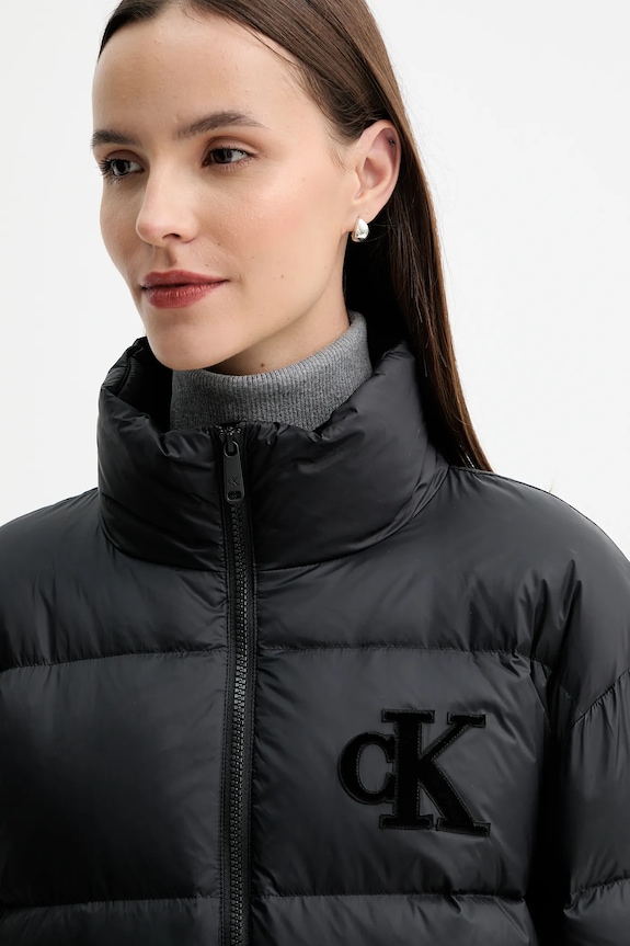 Pernata jakna Calvin Klein Jeans crna LV047D503G