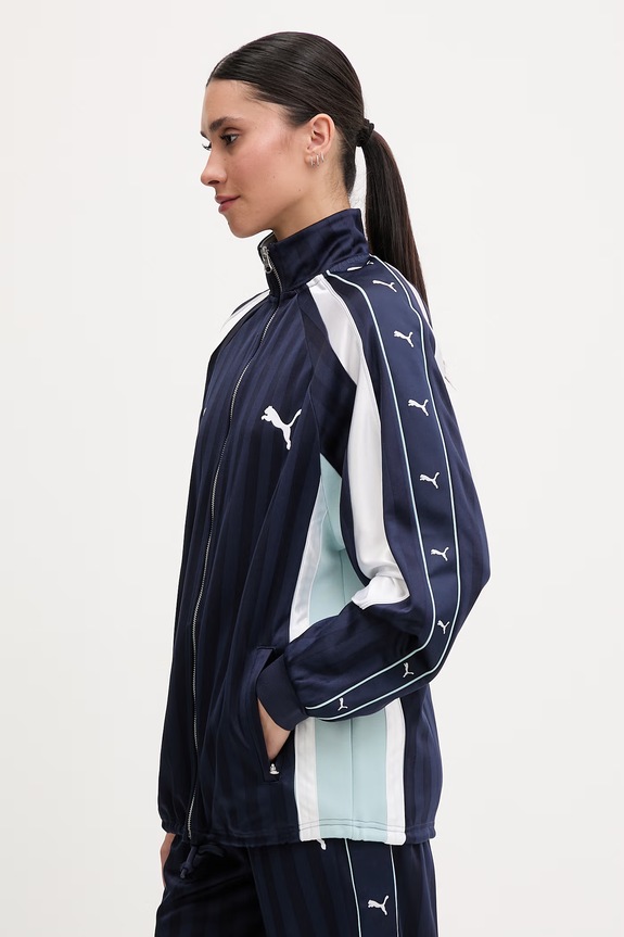 Puma mikina na zips dámska PUMA x GUIZIO tmavomodrá 632558