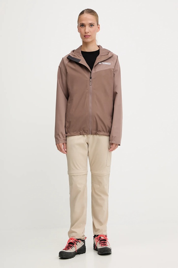 adidas TERREX geacă de ploaie Multi 2L Rain Jacket JN0857 maro AW25