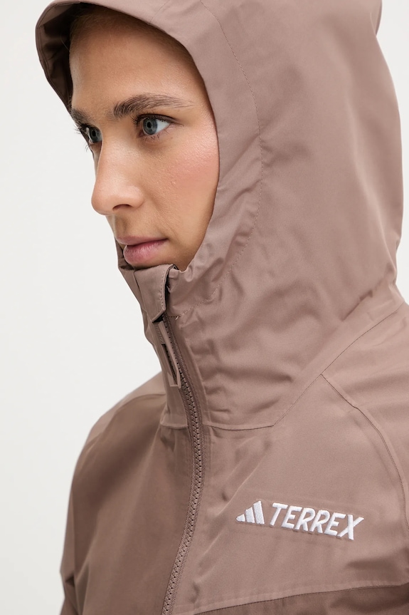adidas TERREX geacă de ploaie Multi 2L Rain Jacket maro JN0857