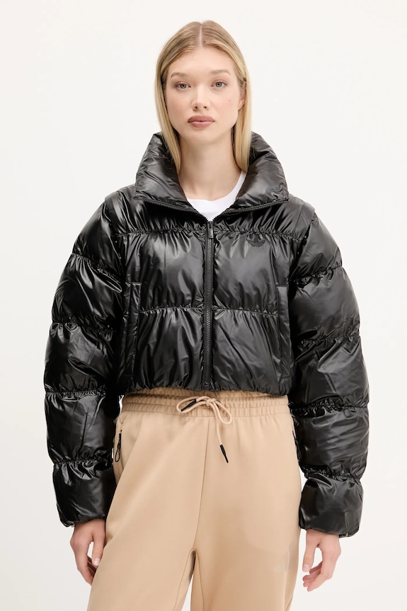 adidas Originals rövid kabát Essentials szigetelt fekete JX2988