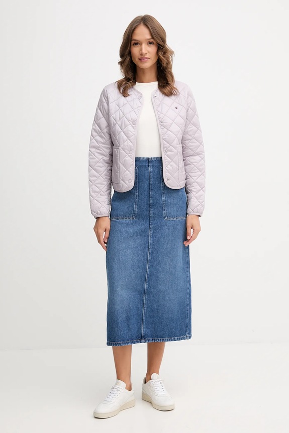Tommy Hilfiger geacă de tranziție de damă WW0WW47290 violet SS26