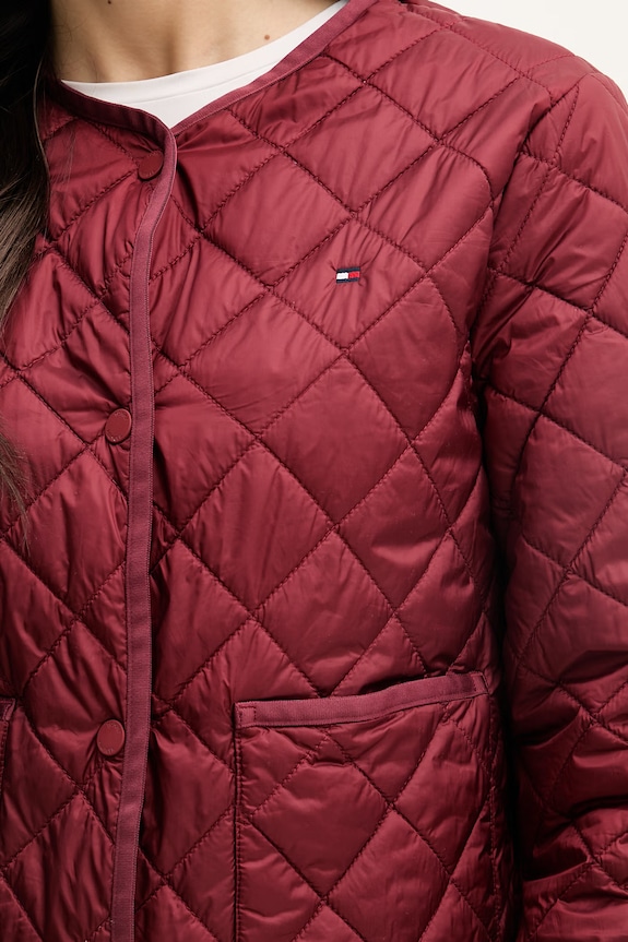 Tommy Hilfiger prechodná bunda dámska WW0WW47290 burgundské