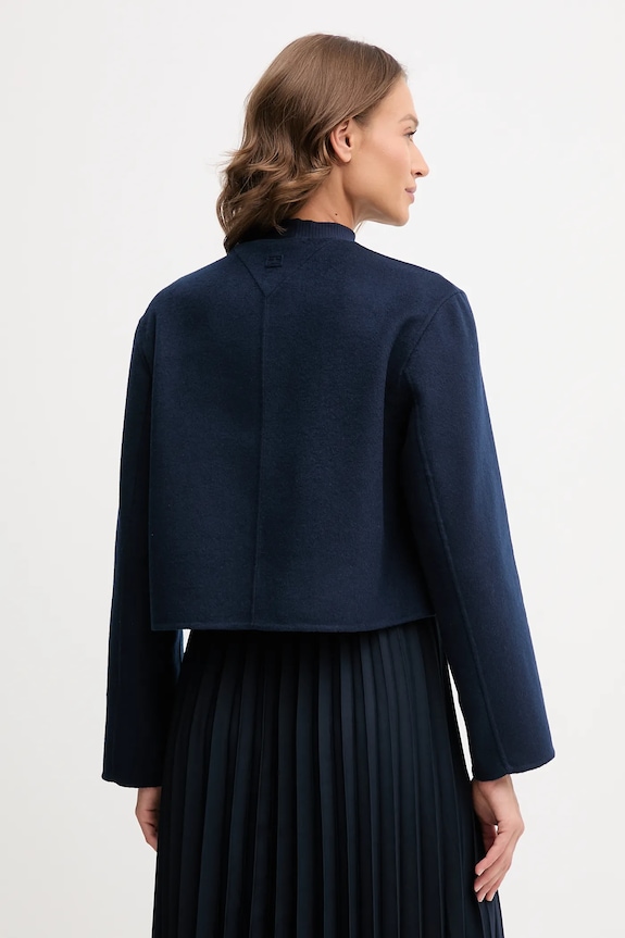 Abbigliamento Tommy Hilfiger cappotto in lana WW0WW47446 blu navy