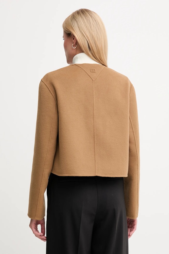 Ruházat Tommy Hilfiger gyapjú kabát WW0WW47446 barna