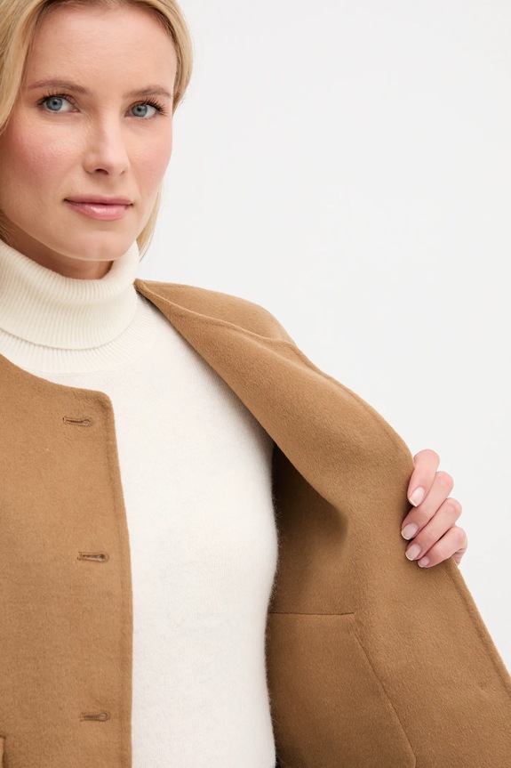 Tommy Hilfiger gyapjú kabát WW0WW47446