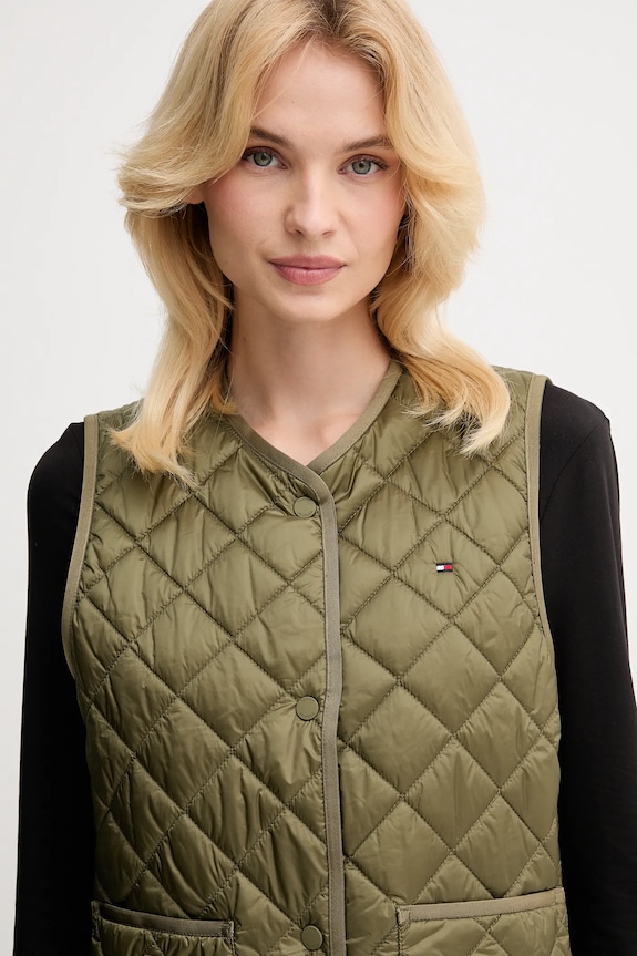 Αμάνικο μπουφάν Tommy Hilfiger πράσινο WW0WW47289