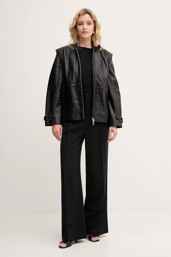 MAX&Co. bőrdzseki 2526446021200 fekete AW25