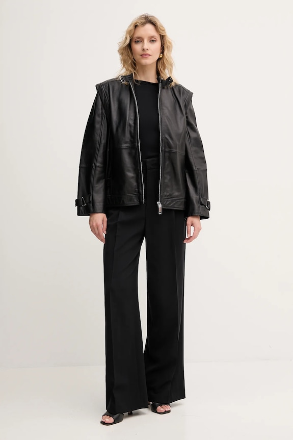 MAX&Co. bőrdzseki 2526446021200 fekete AW25
