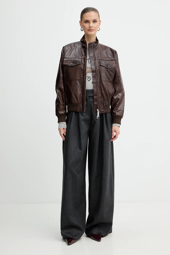 MAX&Co. giacca in pelle 2526446023200 marrone AW25