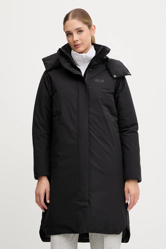 Jack Wolfskin geacă FROST HAVEN cu captuseala negru A65090