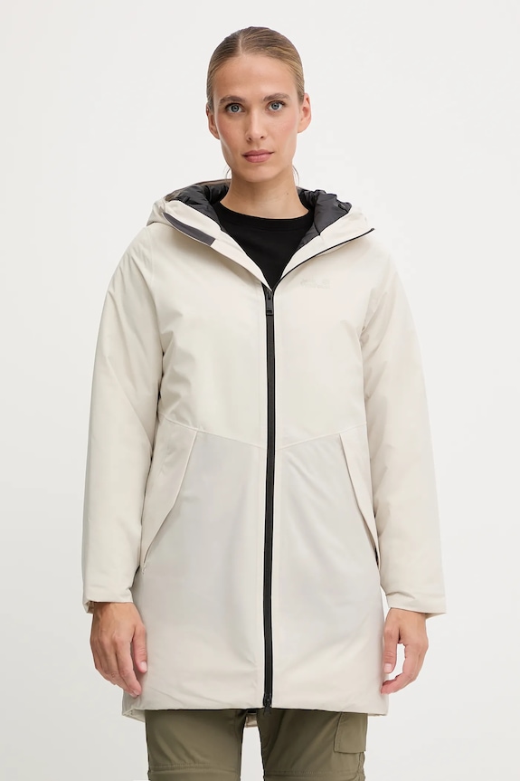 Bunda Jack Wolfskin FROST HAVEN s podšívkou béžová A65091